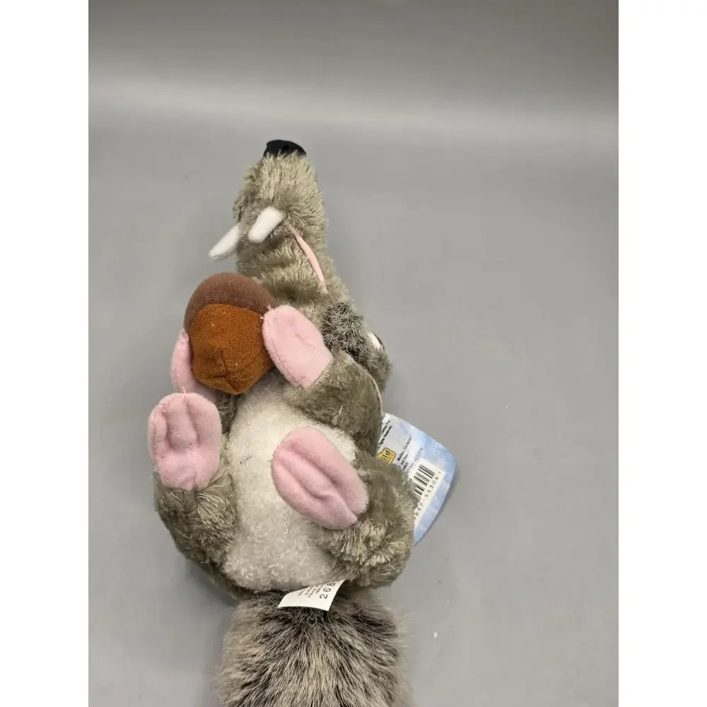 Vintage 2002 Jakks Pacific Ice Age Scrat Plush Squirrel Holding Acorn Movie Toy
